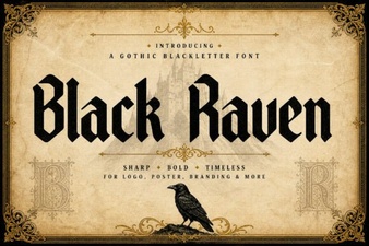 Black Raven Font Design and Usage Ideas