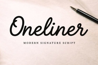 Oneliner Font for Creative Design Projects