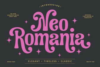 Neo Romania Font Modern Typography Design Ideas